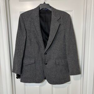 Pendleton Wool Gray 2 Button Blazer Size 40 Suit Jacket Business Sport Coat